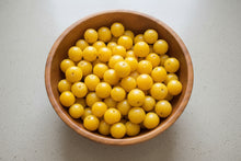 Cargar imagen en el visor de la galería, Yellow Berries in a wooden bowl on a white country