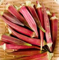 Load image into Gallery viewer, Red Burgundy Okra Heirloom Seeds - Plant and Heal