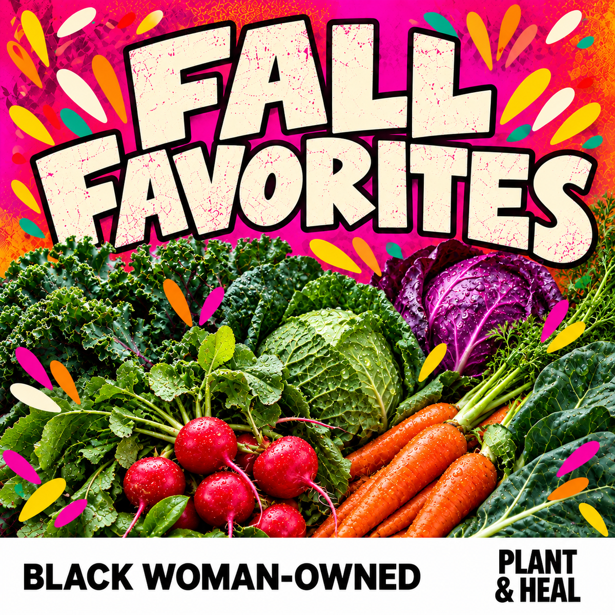 Fall Garden Favorites — Plant & Heal botanical collection cover, Black woman-owned